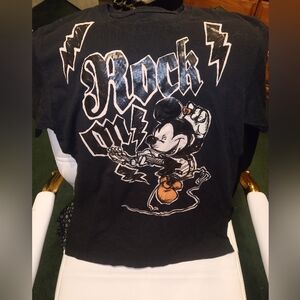 Disney Black and White Mickey Mouse Rock Tee